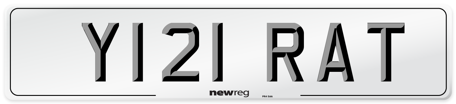 Y121 RAT Number Plate from New Reg
